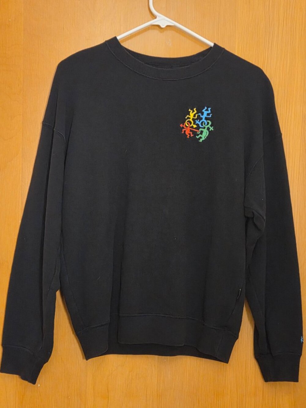 Keith Haring x Uniqlo UT Mens Small Gender Equality Black Sweatshirt NY Pop Art